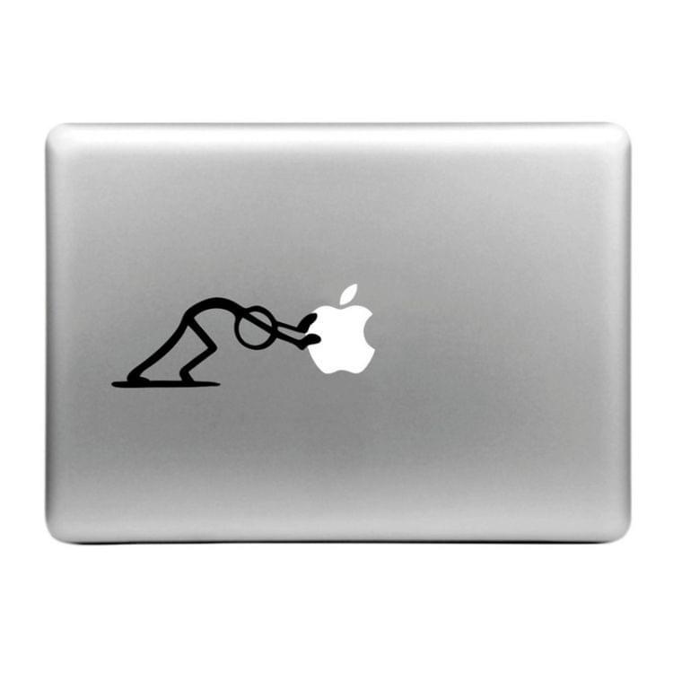 Hat-Prince Double Hands Push the Apple Pattern Removable Decorative Skin Sticker for MacBook Air / Pro / Pro with Retina Display, Size: S