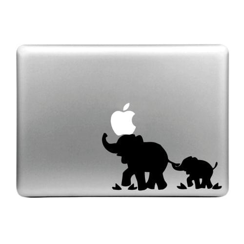 Hat-Prince Elephants Pattern Removable Decorative Skin Sticker for MacBook Air / Pro / Pro with Retina Display, Size: M