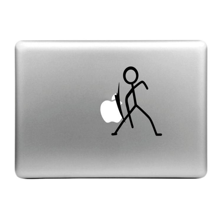 Hat-Prince Chop the Apple by Hand Pattern Removable Decorative Skin Sticker for MacBook Air / Pro / Pro with Retina Display, Size: S