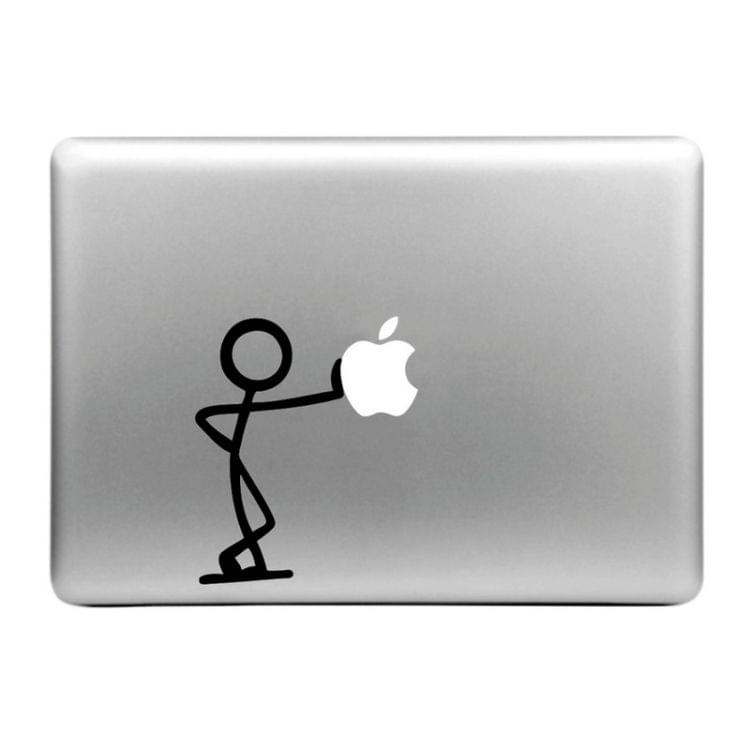 Hat-Prince Single Hand Leaned Against the Apple Pattern Removable Decorative Skin Sticker for MacBook Air / Pro / Pro with Retina Display, Size: S