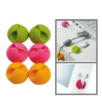 6 x Multipurpose Cable Clips Cable Drop Organizer