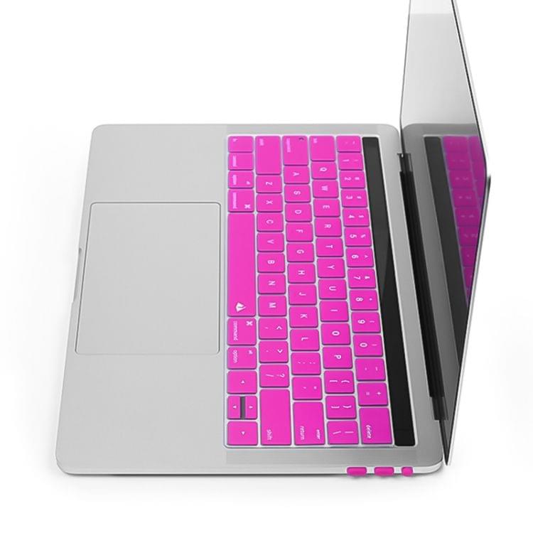 5 in 1 Silicone Anti Dust Plug Protective Cover for MacBook Pro 13.3 inch A1706 (2016 - 2017), MacBook Pro 13.3 inch A1708 (2016 - 2017), MacBook Pro 15.4 inch A1707 (2016 - 2017)(Rose Red)