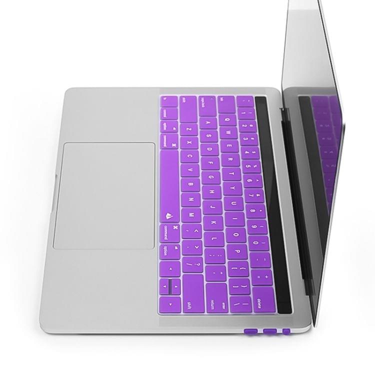 5 in 1 Silicone Anti Dust Plug Protective Cover for MacBook Pro 13.3 inch A1706 (2016 - 2017), MacBook Pro 13.3 inch A1708 (2016 - 2017), MacBook Pro 15.4 inch A1707 (2016 - 2017)(Purple)