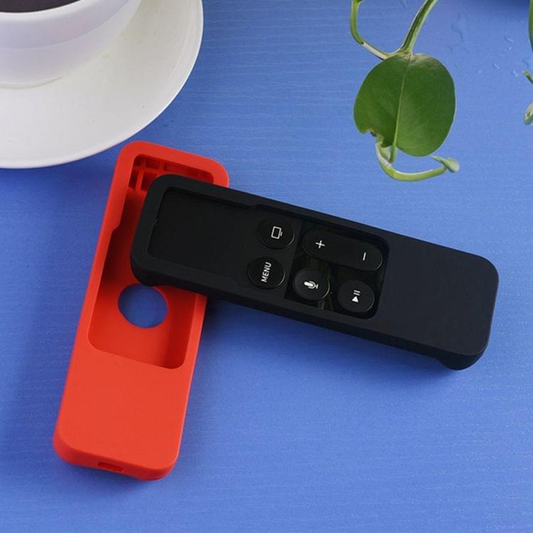 For Apple TV 4th Siri Remote Controller Shockproof Silicone Protective Case Pouch(Red)