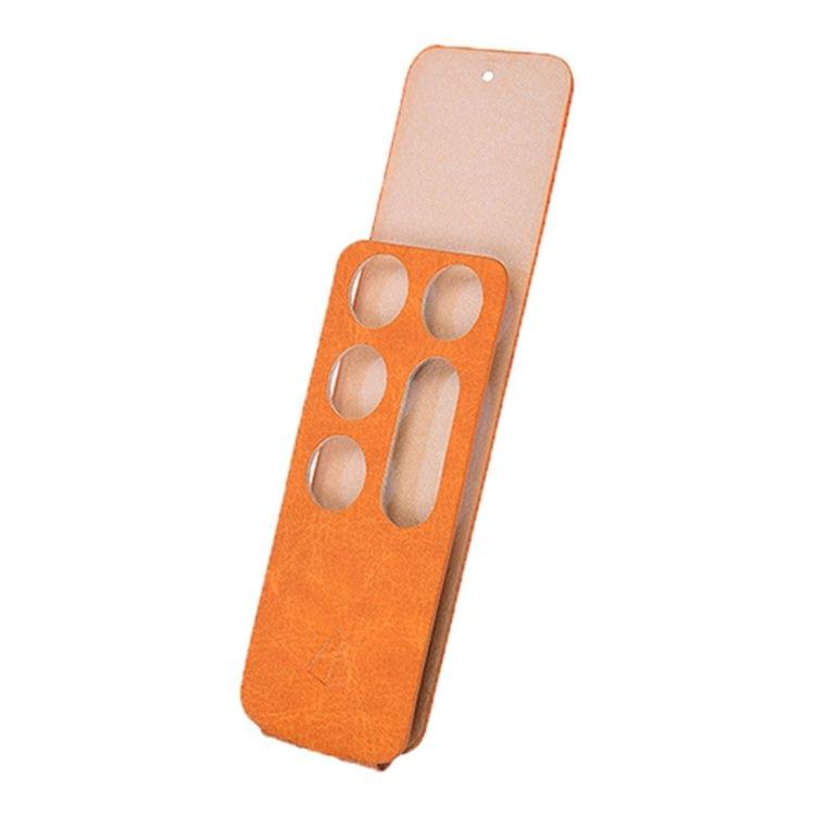 For Apple TV 4th Generation Siri Remote PU Leather Protective Case Pouch(Orange)