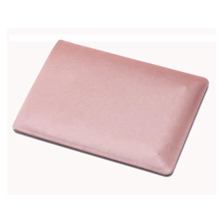 Laptop PU Leather Double Inner Bag for MacBook Pro 15.4 inch (Rose Gold)