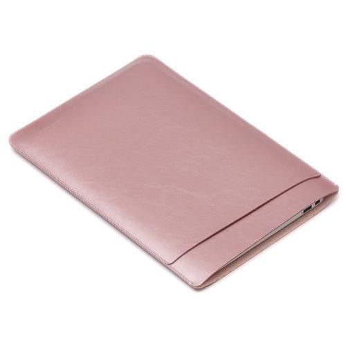 Laptop PU Leather Double Inner Bag for MacBook Pro 15.4 inch (Rose Gold)