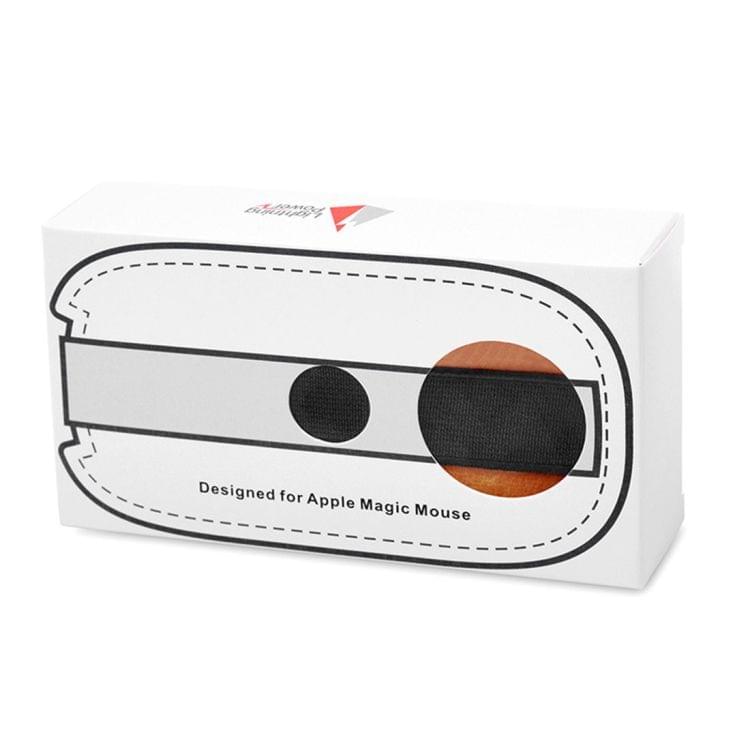 For Apple Magic Mouse 2 European Style Portable Dustproof Storage Bag PU Leather Wool Felt Protective Bag(Orange)