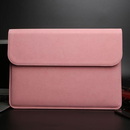Horizontal Matte Leather Laptop Inner Bag for MacBook 12 inch A1534 (2015 - 2017) (Pink)