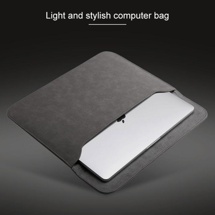 Horizontal Matte Leather Laptop Inner Bag for MacBook 12 inch A1534 (2015 - 2017) (Pink)
