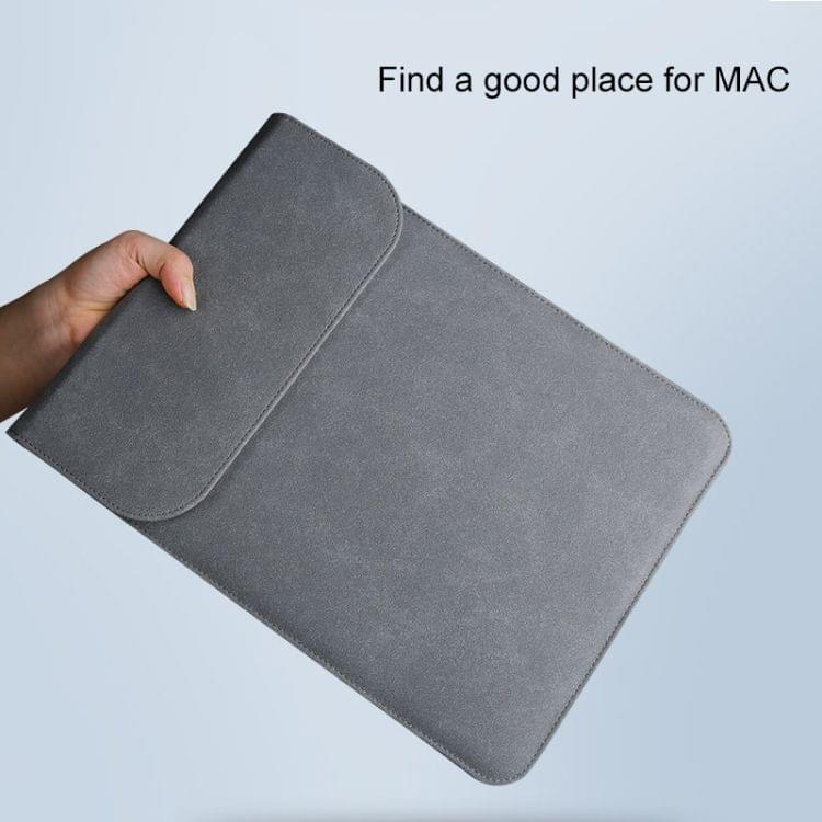 Matte Leather Laptop Inner Bag for MacBook Pro 15.4 inch A1398 (2012 - 2015)(Khaki)