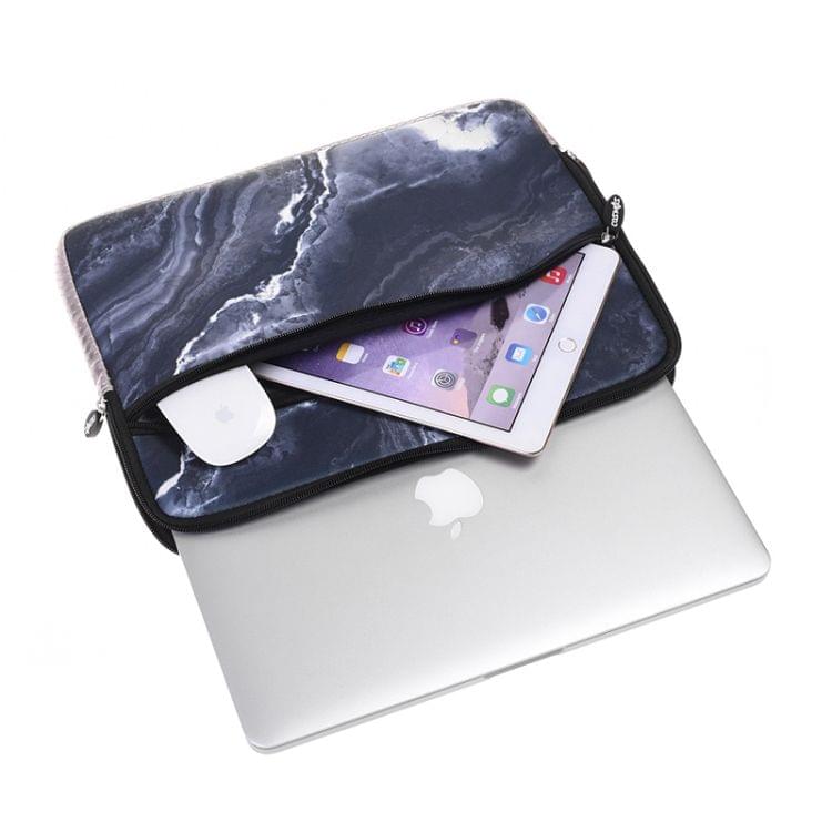 Simple Marble Pattern Neoprene Fashion Sleeve Bag Laptop Bag for MacBook 13.3 inch (Black)