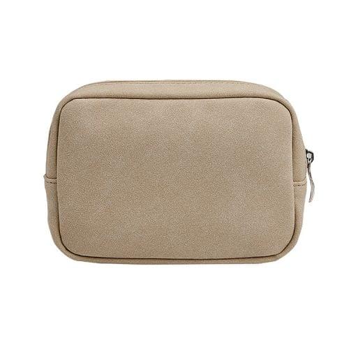 HQ06 Macbook Laptop PU Leather Anti-fall Shockproof Digital Storage Bag(Khaki)