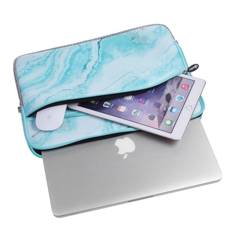 Simple Marble Pattern Neoprene Fashion Sleeve Bag Laptop Bag for MacBook 13.3 inch (Green)