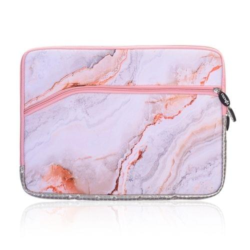Simple Marble Pattern Neoprene Fashion Sleeve Bag Laptop Bag for MacBook 13.3 inch (Red)