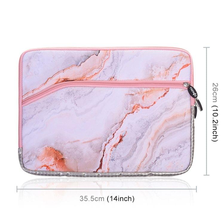 Simple Marble Pattern Neoprene Fashion Sleeve Bag Laptop Bag for MacBook 13.3 inch (Red)