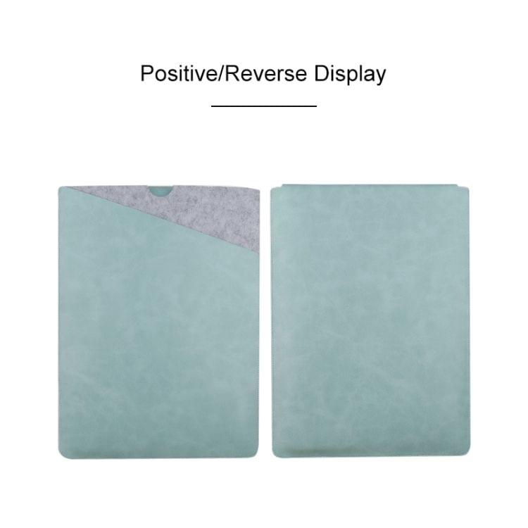 Laptop Microfiber Leather Double Layer Inner Bag for MacBook Air 11.6 inch A1465 (2012 - 2015) / A1370 (2010 - 2011)(Mint Green)