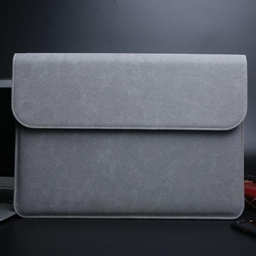 Horizontal Matte Leather Laptop Inner Bag for MacBook 12 inch A1534 (2015 - 2017) (Grey)