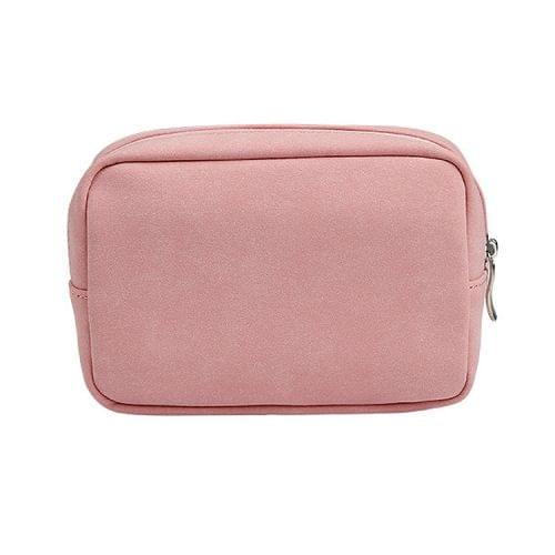 HQ06 Macbook Laptop PU Leather Anti-fall Shockproof Digital Storage Bag(Pink)