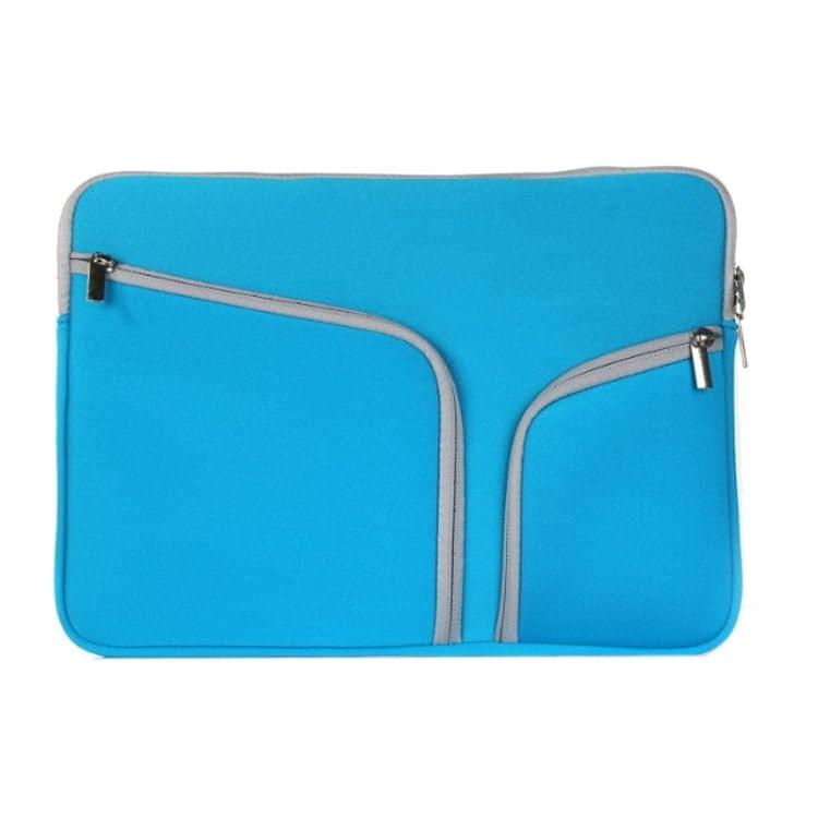 Double Pocket Zip Handbag Laptop Bag for Macbook Air 11.6 inch(Dark Blue)