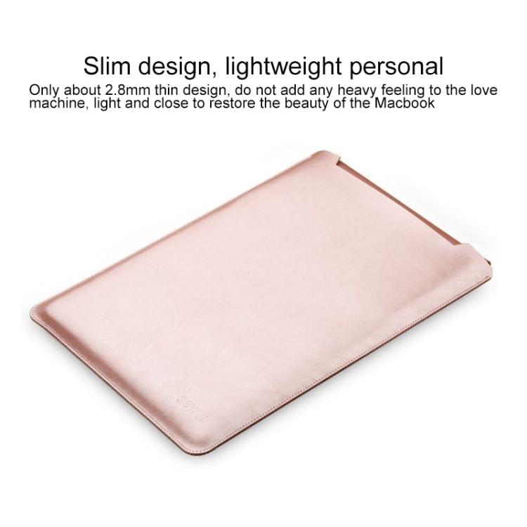 Laptop Microfiber Leather Inner Bag for MacBook Pro 15.4 inch A1707 (2016 - 2017) (Black)