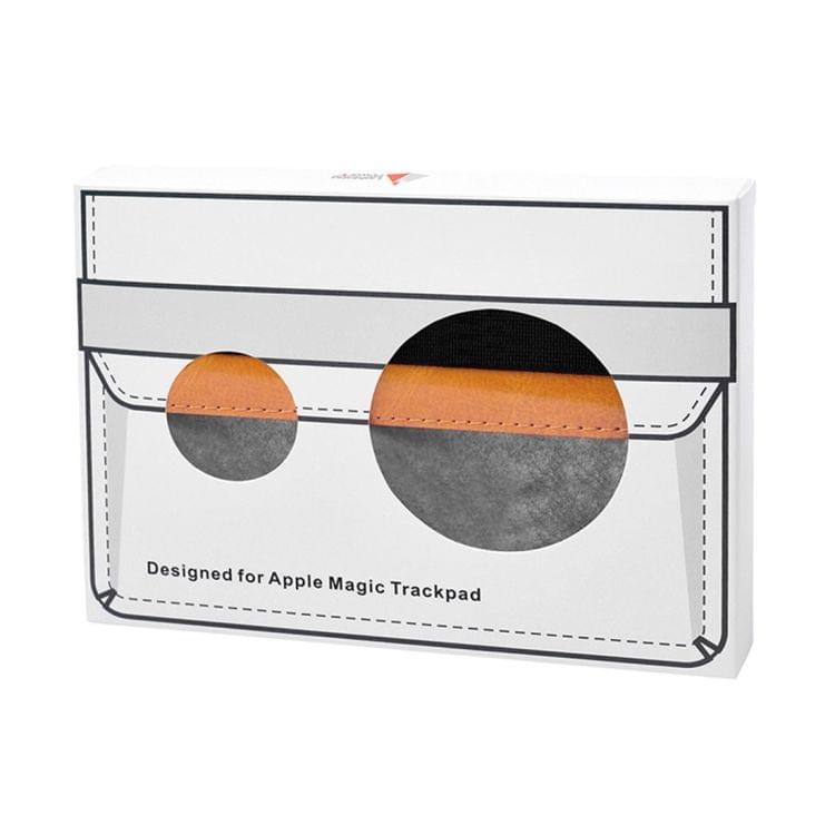 PU Leather Protective Storage Case Shell Bag Pouch Soft Sleeve for Apple Magic Trackpad(Orange)