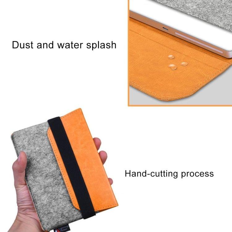PU Leather Protective Storage Case Shell Bag Pouch Soft Sleeve for Apple Magic Trackpad(Orange)