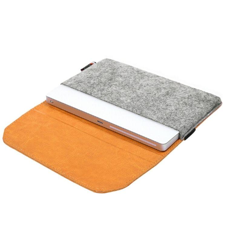PU Leather Protective Storage Case Shell Bag Pouch Soft Sleeve for Apple Magic Trackpad(Orange)