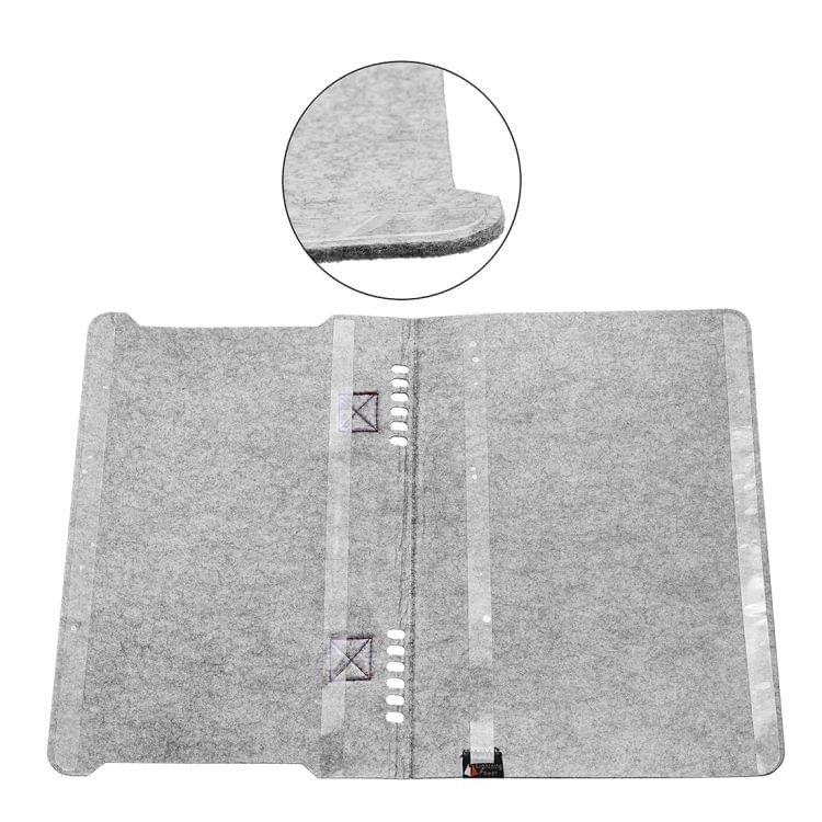 Portable Stylish Business Felt Sleeve Bag Protective Case for MacBook 13.3 inch (Light Grey)