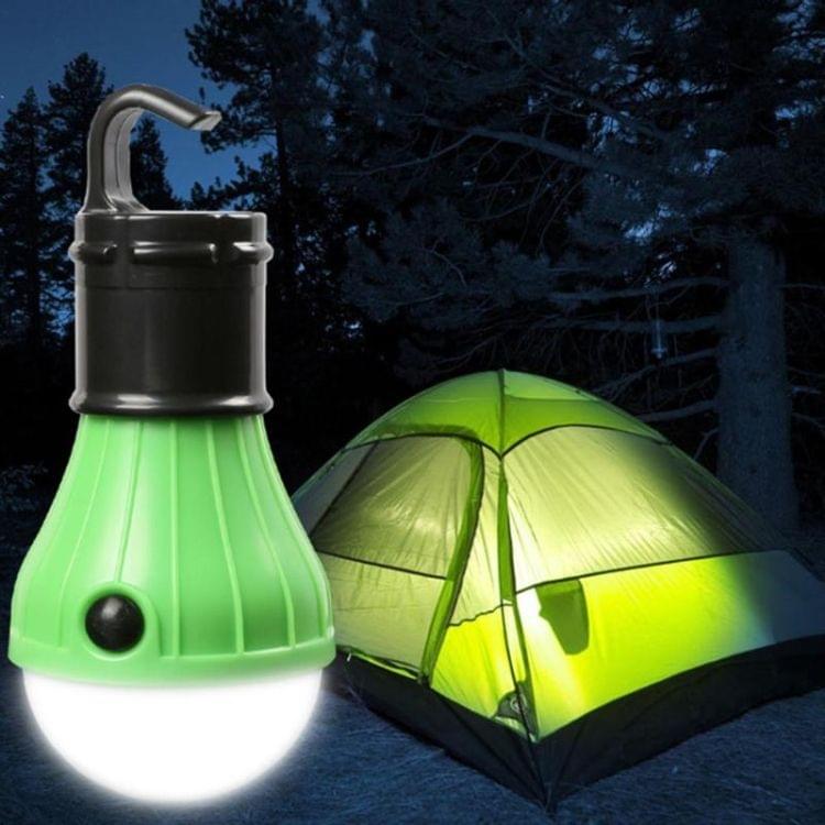 3 LEDs Mini Portable Lantern Tent Light LED Emergency Torch Camping Hanging Hook Flashlight, Package:Card(Red)