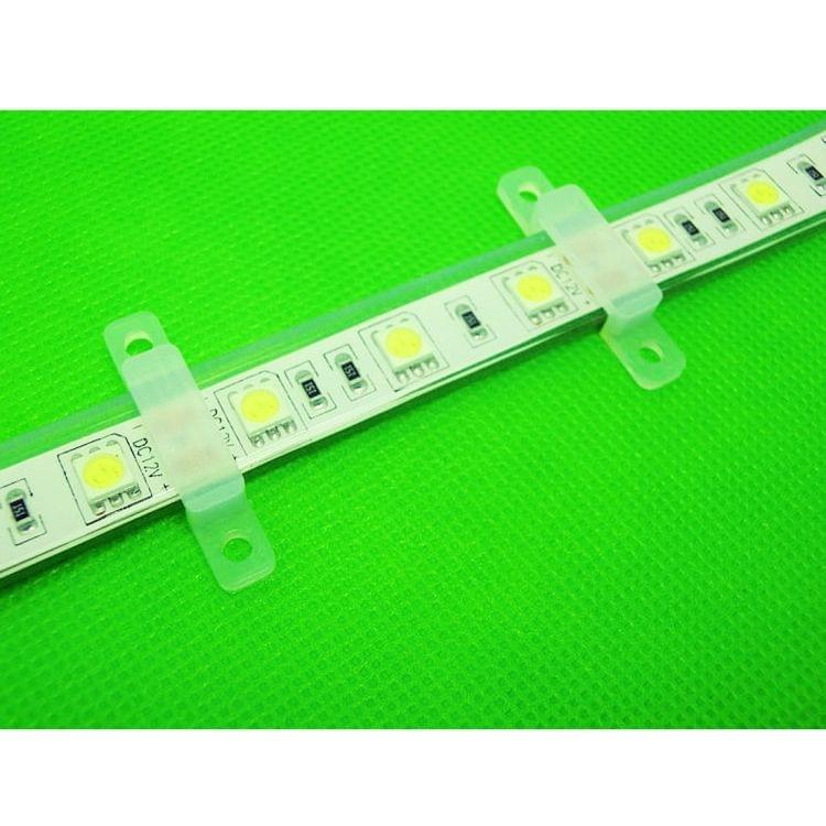100 PCS 12mm Width Silicone Clip for Fixing Casing SMD 5050 / SMD 3528 LED Strip