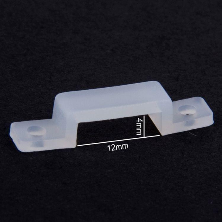 100 PCS 12mm Width Silicone Clip for Fixing Casing SMD 5050 / SMD 3528 LED Strip