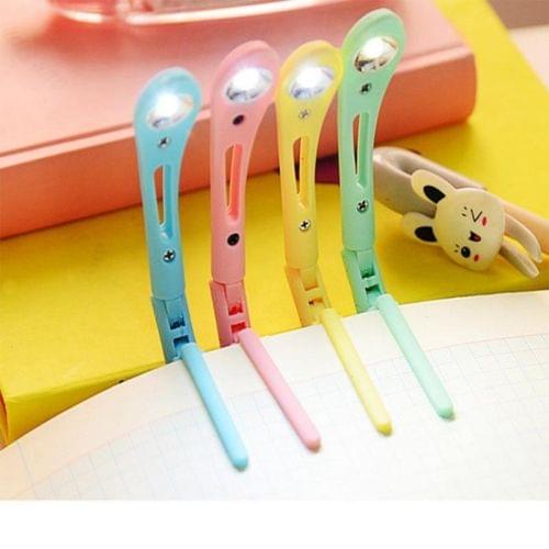 Portable Energy-saving LED Night Light Reading Lamp Book Light with Clip, Random Color Delivery
