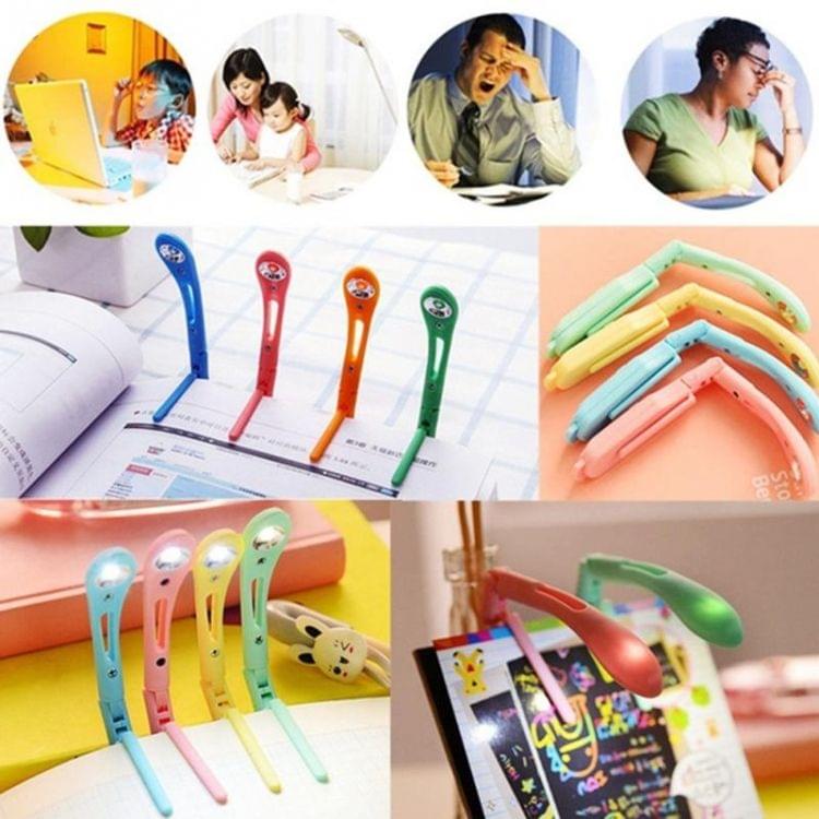 Portable Energy-saving LED Night Light Reading Lamp Book Light with Clip, Random Color Delivery