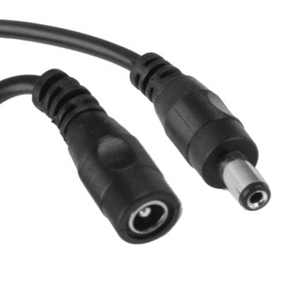 5.5 x 2.1mm DC Power Plug Male to Female Extension Connector Cable with ON / OFF Switch, Length: 30cm(Black)