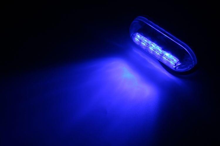 6 LEDs Underwater Fishing Light IP68 Waterproof Boat Night Light Water Landscape Lighting for Marine Boat, Cable Length: 1.2m, DC 12V(Blue Light)