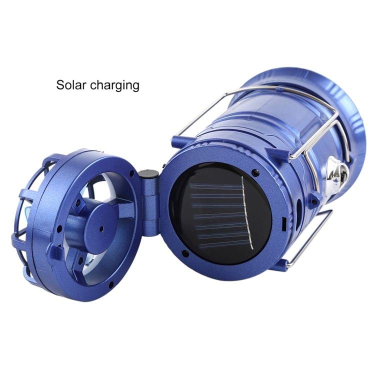 1W SL-5806F Multi-function Solar Hiking Tent Lamp Camping Lantern Light with Fan