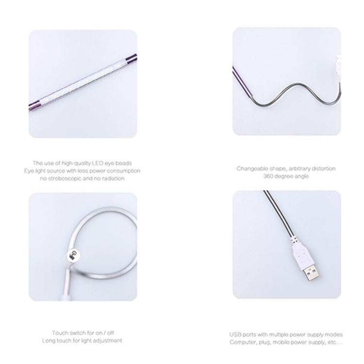 Sunshine T10 Touch Switch Stepless Dimming Flexible LED Reading Light