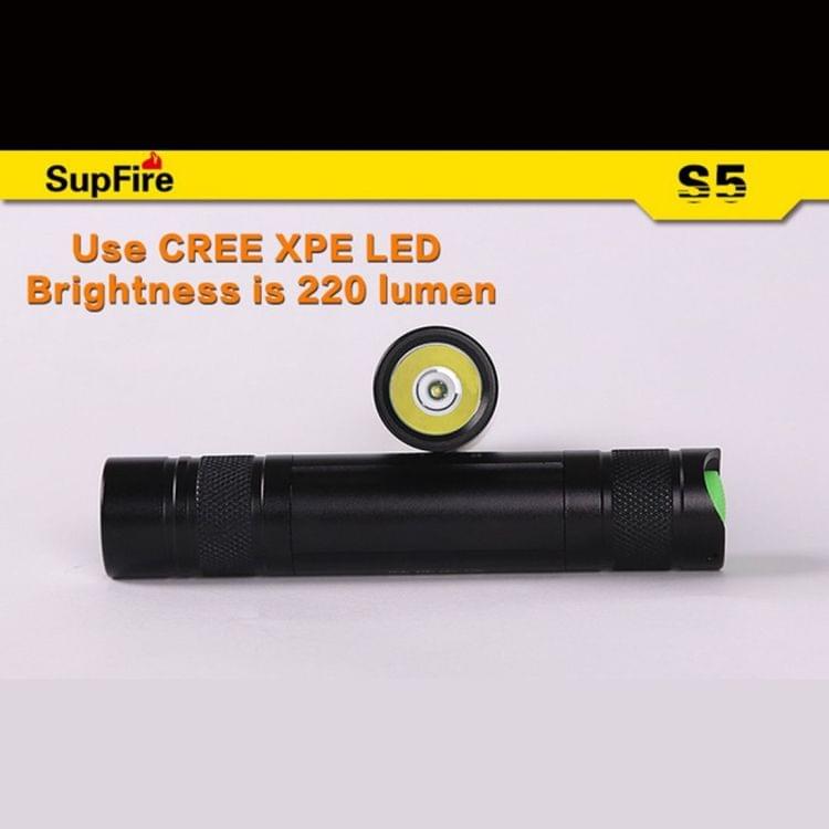 SupFire S5 CREE XPE 3W IP67 Waterproof Strong LED Flashlight