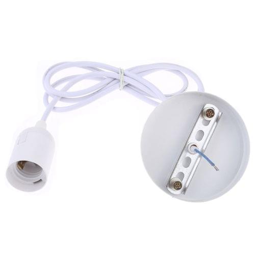 E27 Lamp Holder DIY Ceiling Chandelier Light Bulbs Screw Base Socket, Cable Length: 1m (White)