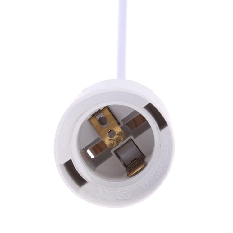 E27 Lamp Holder DIY Ceiling Chandelier Light Bulbs Screw Base Socket, Cable Length: 1m (White)