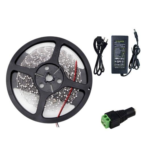 YWXLight US Plug LED Strip Lamp 300 LED 5M SMD 5050 2A Power Adapter (Blue)