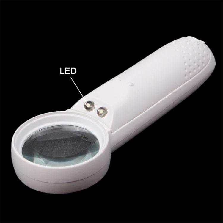 15X Handheld Exclamation Mark Type Magnifier with 2 LED