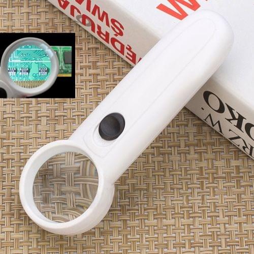 15X Handheld Exclamation Mark Type Magnifier with 2 LED