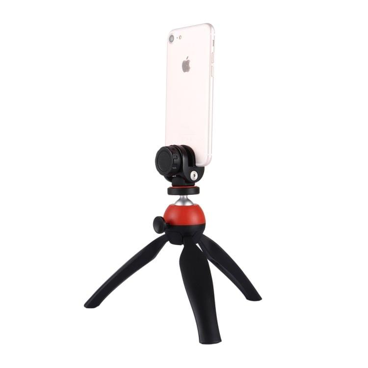 PULUZ Pocket Mini Tripod Mount with 360 Degree Ball Head & Phone Clamp for Smartphones(Red)