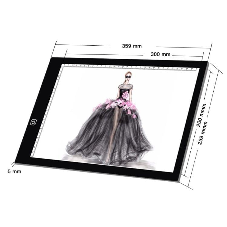 A4 Size LED Three Level of Brightness Dimmable Acrylic Copy Boards for Anime Sketch Drawing Sketchpad