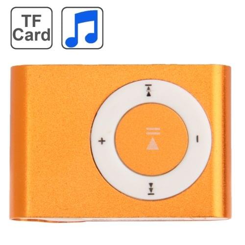 TF (Micro SD) Card Slot MP3 Player with Metal Clip(Orange)