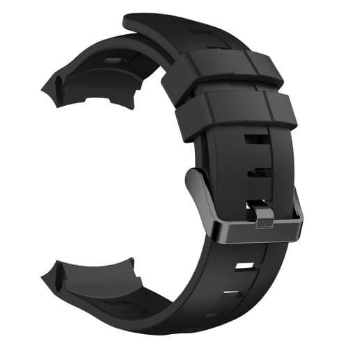 For Suunto Ambit3 Vertical Silicone Watch Bands, Width: 24mm(Black)