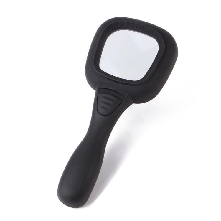 Handheld 4X Magnifier with 6-LED light for Reading Currency Detecting(Black)