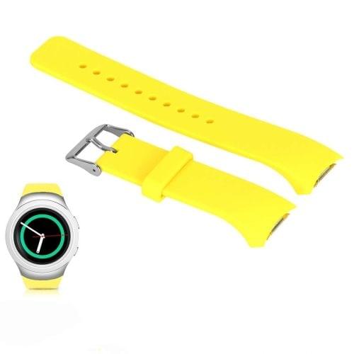 Solid Color Wrist Strap Watch Band for Galaxy Gear S2 R720 (Yellow)